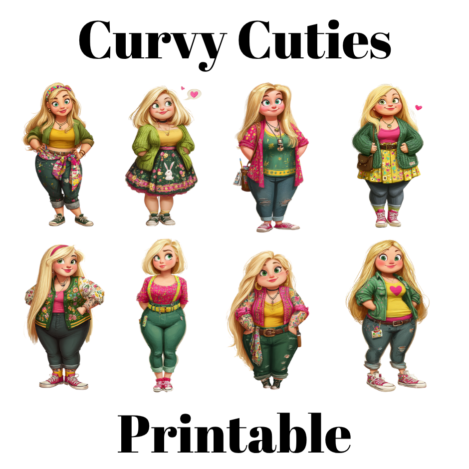 Printable Curvy Cuties - 01