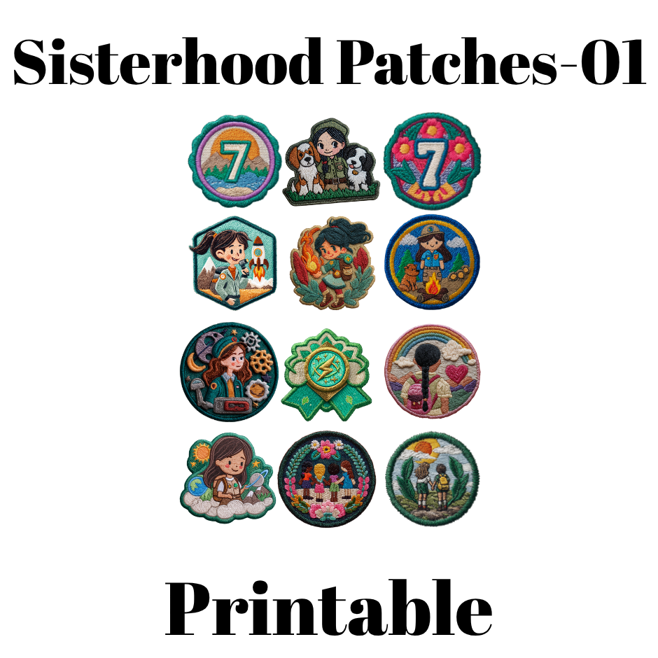 Printable Stickers: Sisterhood Patches-01