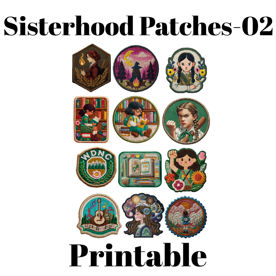 Printable Stickers: Sisterhood Patches-02