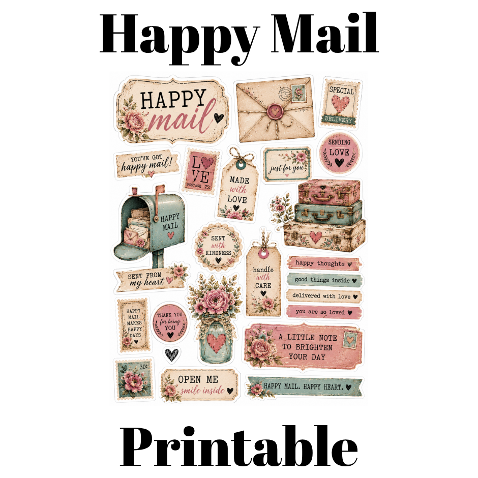 Printable 💌 Happy Mail Printable Sticker Sheet 💌