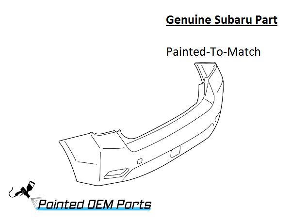Thumbnail: Painted 2012-2016 Subaru Impreza Rear Bumper Cover | Genuine OEM