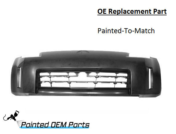 Painted 2006-2009 Nissan 350Z Front Bumper Cover | OE Replacement