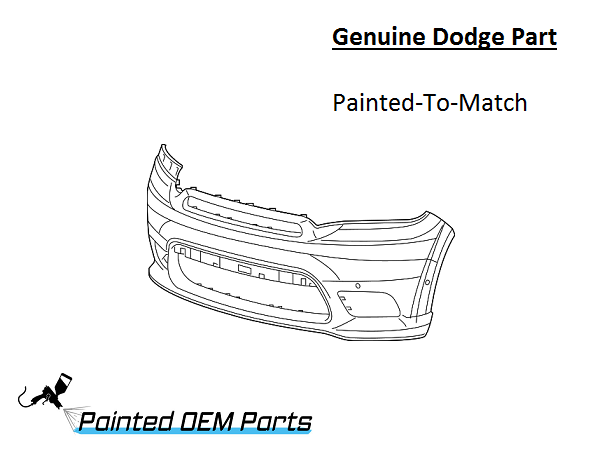 Thumbnail: Painted 2014-2020 Dodge Durango Front Bumper Cover | Genuine OEM