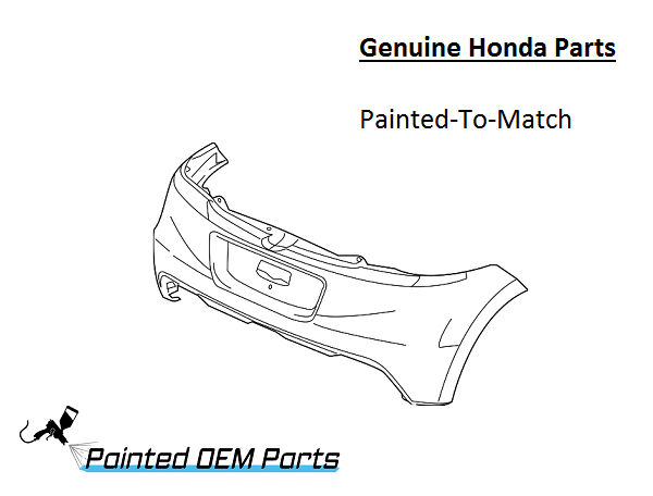 Painted 2011-2012 Honda CR-Z CRZ Rear Bumper Cover | Genuine OEM