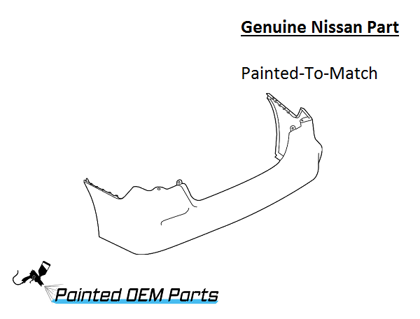 Thumbnail: Painted 2016-2019 Nissan Sentra Rear Bumper Cover | Genuine OEM