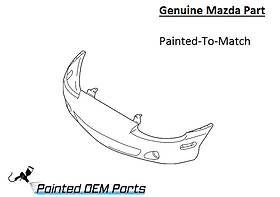 Painted 2001-2005 Mazda MX-5 MX5 Miata Front Bumper Cover