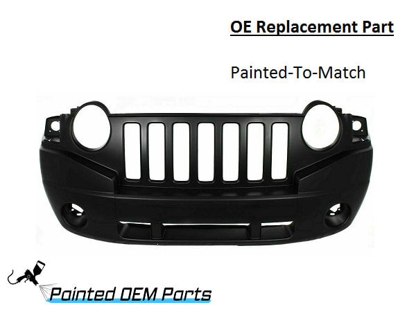 Painted 2007-2010 Jeep Compass Front Bumper Cover | OE Replacement
