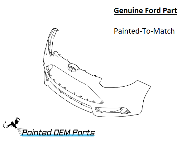 Thumbnail: Painted 2015-2018 Ford Focus Front Bumper Cover | Genuine OEM