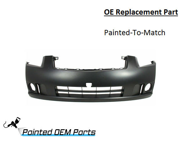 Painted 2007-2009 Nissan Sentra Front Bumper Cover | OE Replacement