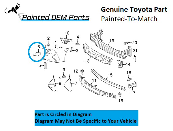 Painted 2017-2022 Toyota Prius Prime Front Tow Hook Cover | Genuine OEM