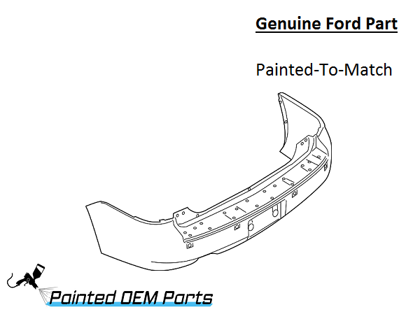 Painted 2010-2019 Ford Flex Rear Bumper Cover | Genuine OEM