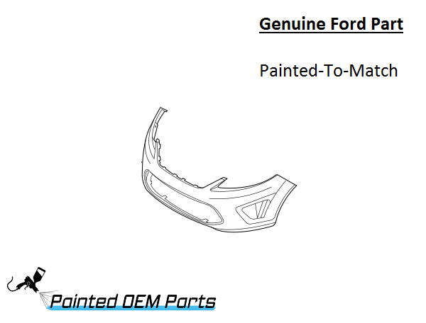 Painted 2011-2013 Ford Fiesta Front Bumper Cover | Genuine OEM