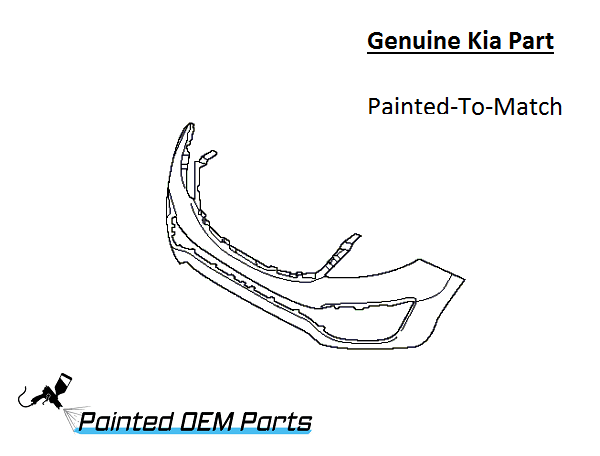 Painted 2011-2016 Kia Sportage Front Bumper Cover | Genuine OEM