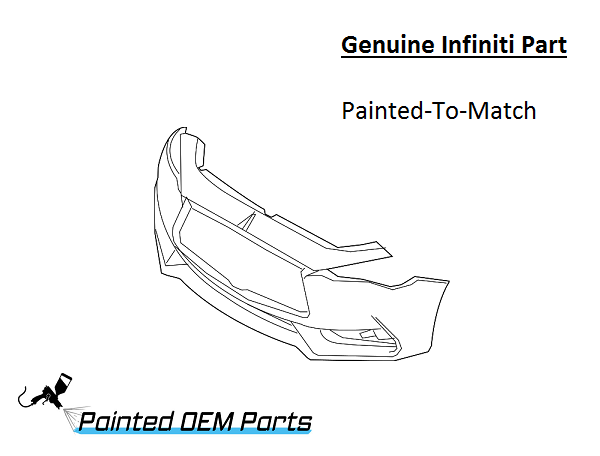 Painted 2017-2022 Infiniti Q60 Front Bumper Cover | Genuine OEM