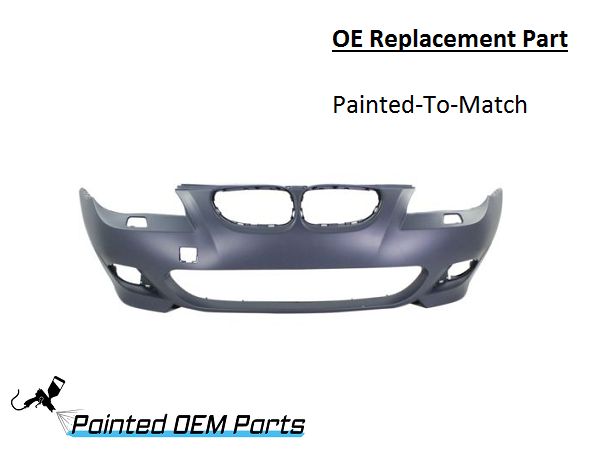 Thumbnail: Painted 2008-2010 BMW 5 Series 528 535 550 Front Bumper Cover | OE Replacement