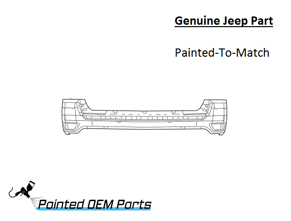 Painted 2011-2016 Jeep Compass Rear Bumper Cover | Genuine OEM