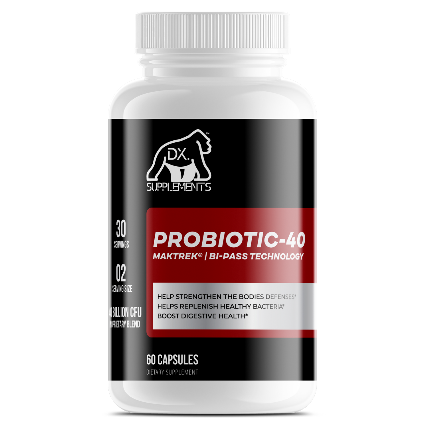 PROBIOTIC 40 BILLION | 30 Servings - 60 Capsules
