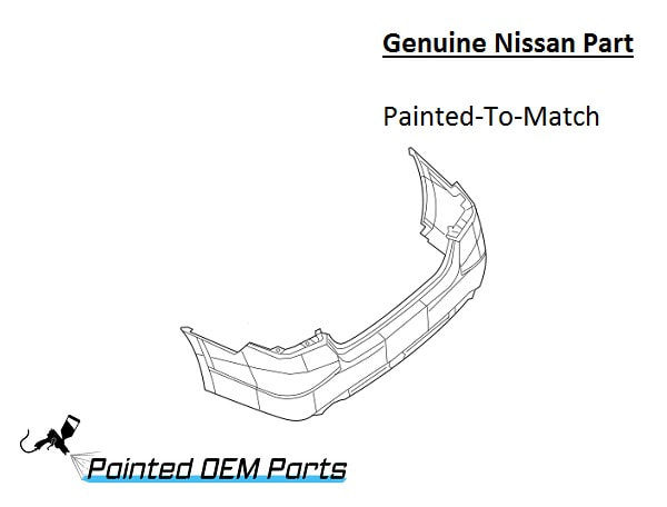 Painted 2016-2018 Nissan Altima Rear Bumper Cover | Genuine OEM