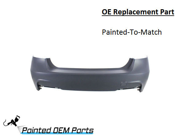 Painted 2013-2018 BMW 320 328 330 335 340 M Pkg Rear Bumper | OE Replacement
