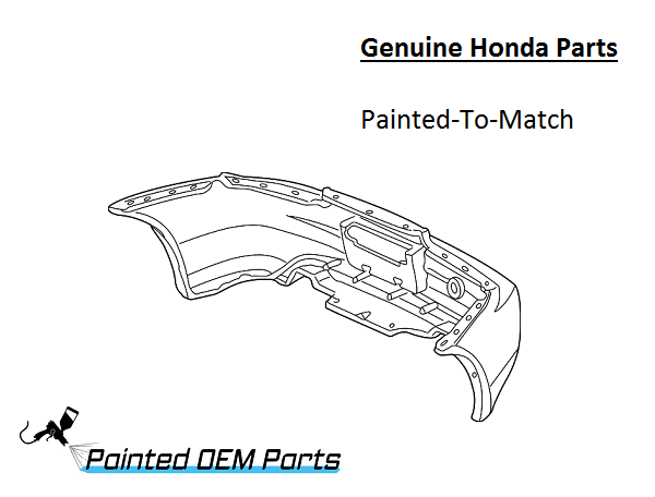 Painted 2000-2003 Honda S2000 S 2000 Rear Bumper Cover | Genuine OEM