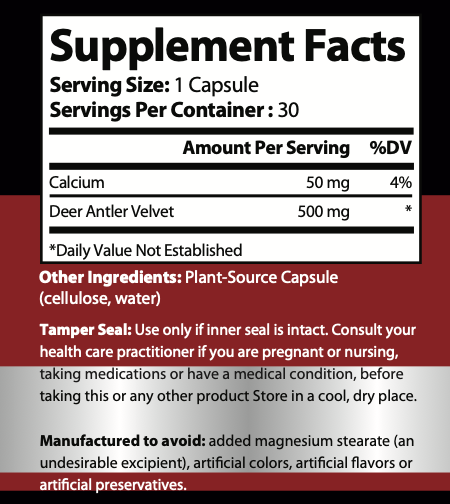 Thumbnail: NEW ZEALAND DEER ANTLER VELVET | 30 Servings - Capsules