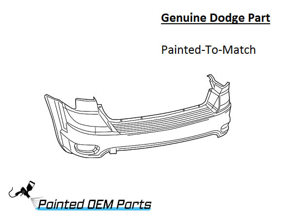 Painted 2014-2020 Dodge Journey Crossroad Rear Bumper Cover | Genuine OEM