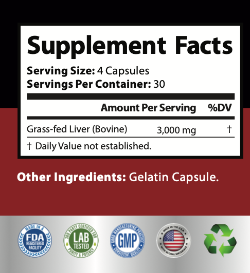 Thumbnail: DESICCATED BEEF LIVER | 30 Servings - 120 Capsules