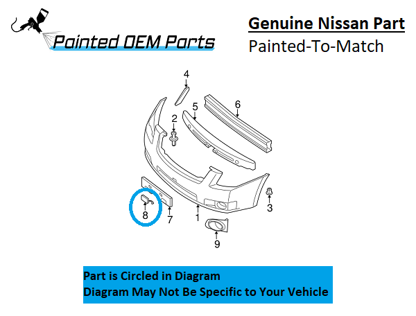 Painted 2011-2012 Nissan Sentra Front Tow Hook Cover | Genuine OEM