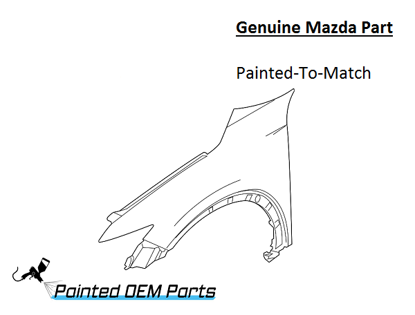 Painted 2017-2026 Mazda CX-5 CX5 Front Fender | Genuine OEM