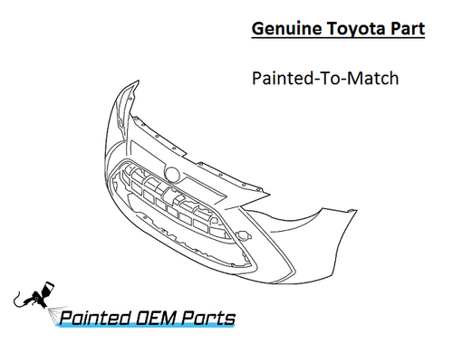 Painted 2017-2018 Toyota Yaris iA Front Bumper Cover | Genuine OEM