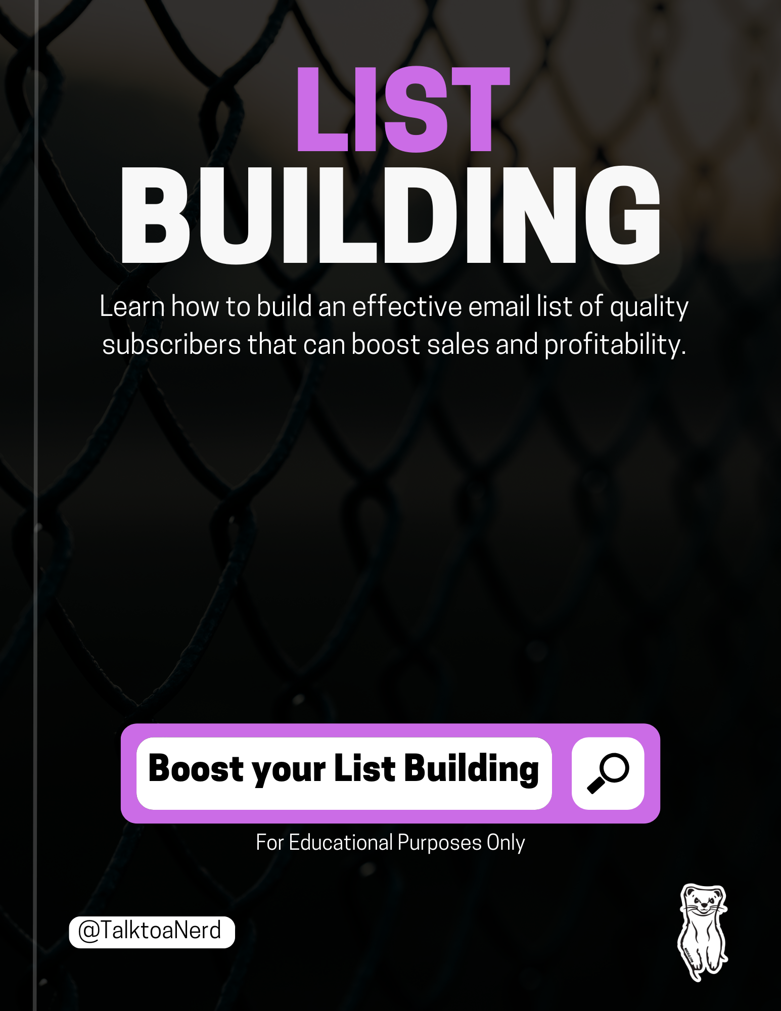 Boost Your List Building Fast with TalktoaNerd.com