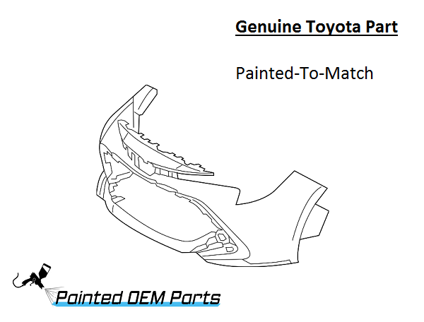 Painted 2019-2024 Toyota Corolla Hatchback Front Bumper Cover | Genuine OEM