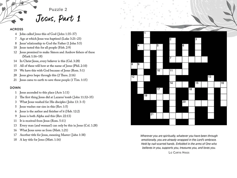 Thumbnail: Bible Blessings Crossword