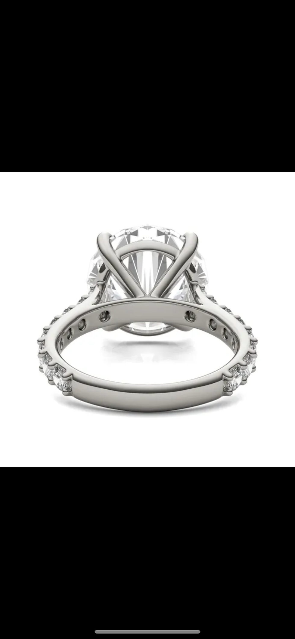 Thumbnail: Round Brilliant Claw Prong Cathedral Side-Stone Exotic Engagement Ring