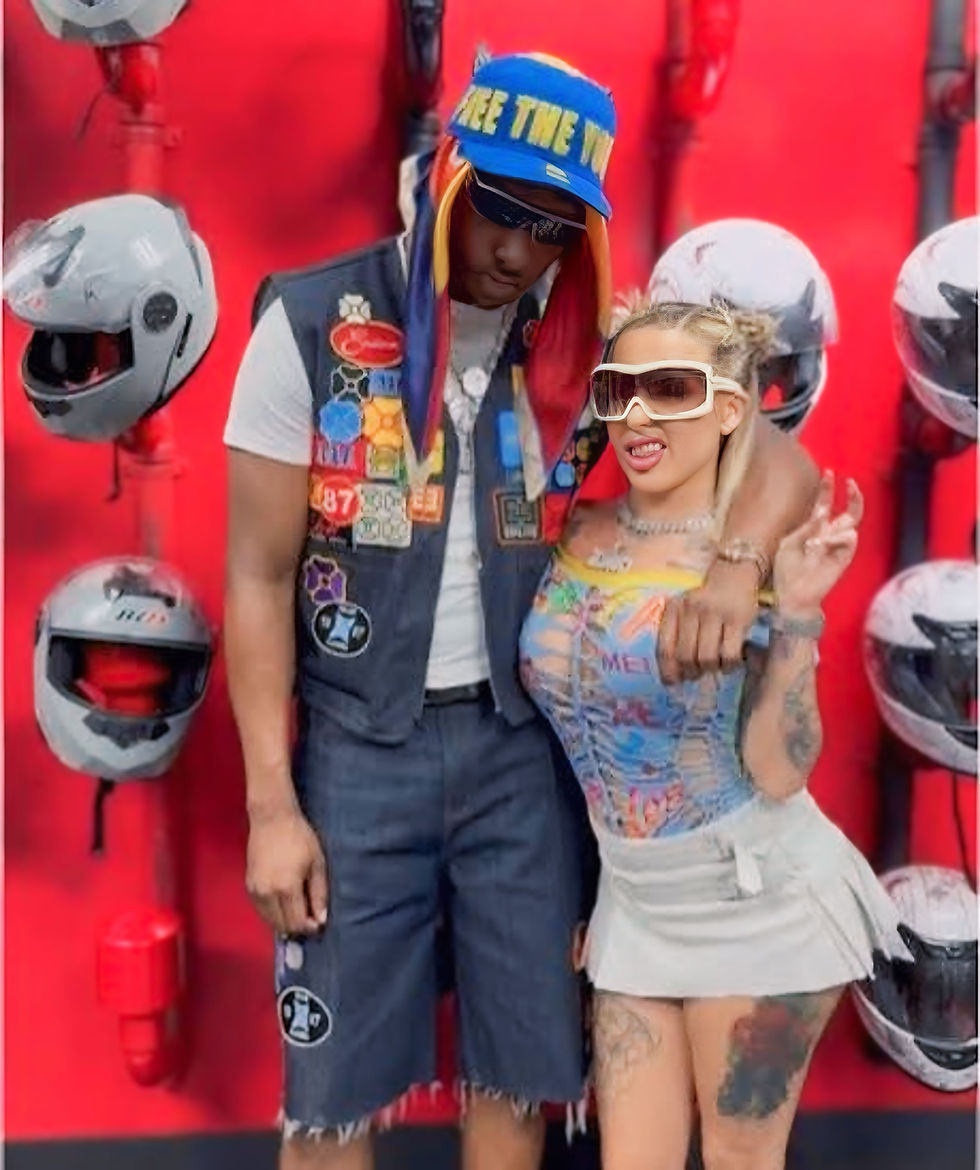 Tay Money and Rob49 at video shoot.
