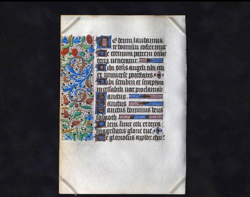 15世紀 フランス 時祷書 零葉 装飾写本 羊皮紙 15世紀 フランス 時祷書 零葉 装飾写本 羊皮紙 【公式通販】