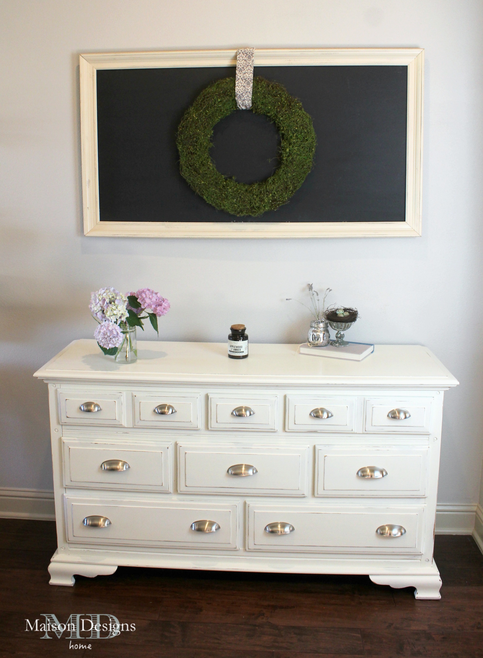 Shabby Chic Dresser & DIY Chalkboard