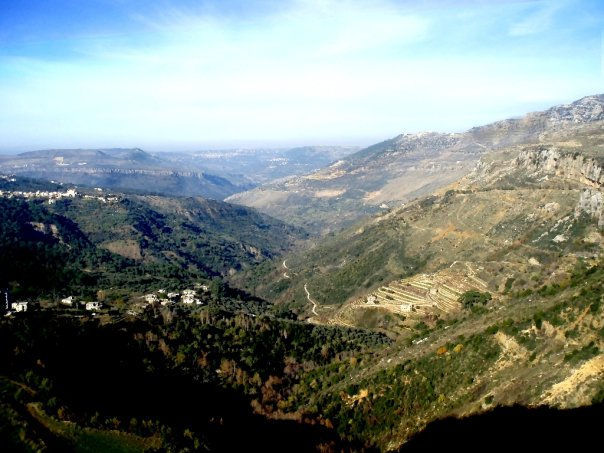 Vue montagneuse du Sud-Liban.