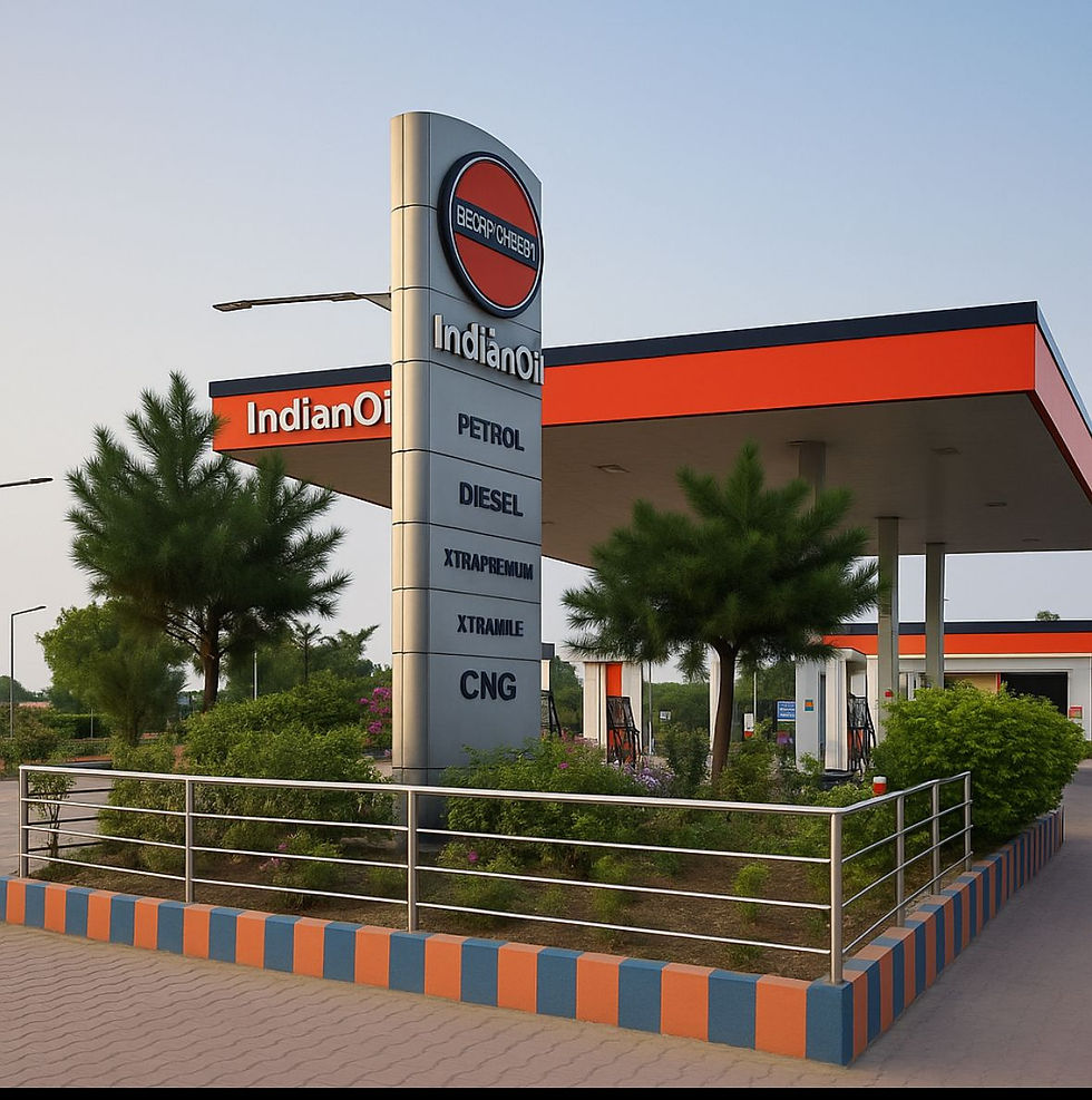 Photo d’archives d’une station-service Indian Oil à Uphara, en Inde, en mai 2025.