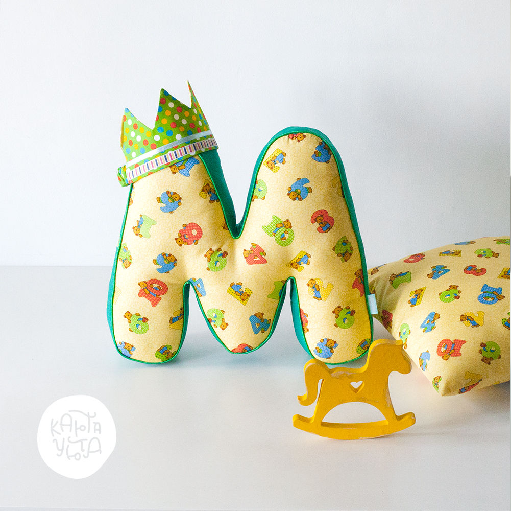 Подушка "Цифры" (жёлтая)