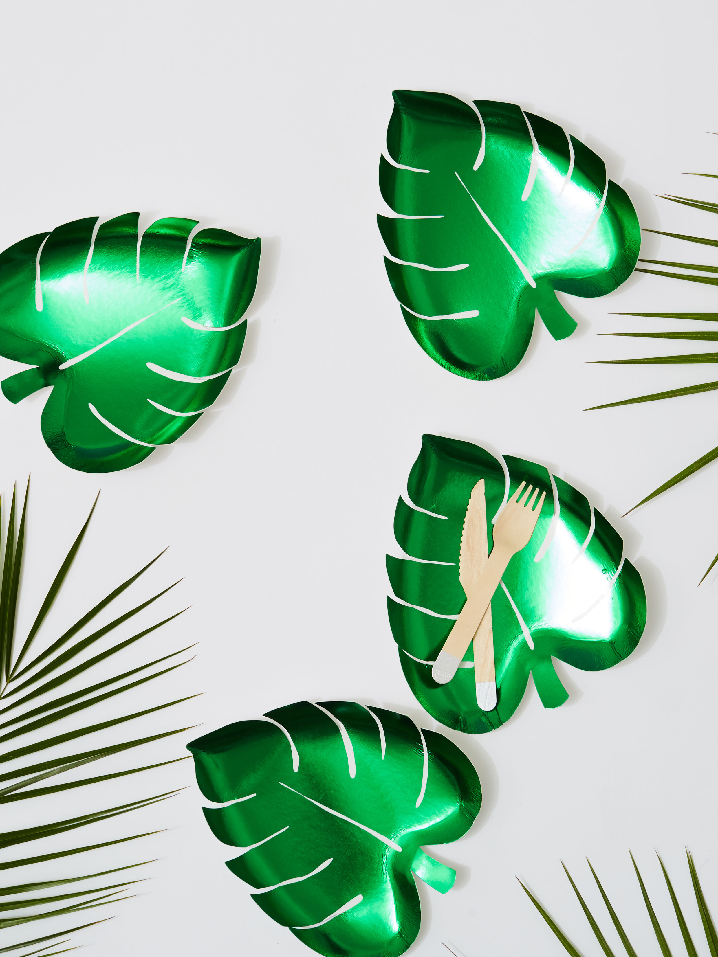 Тарелки в форме пальмового листа  "Fruit" 8шт.