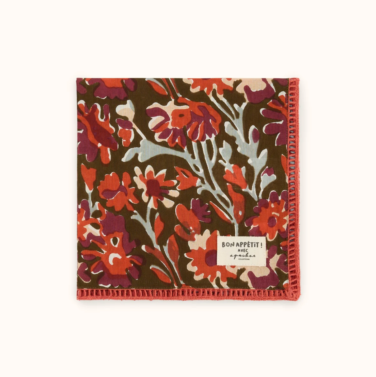 Serviette de table 40x40 cm Anika Zelie Fougères APACHES COLLECTIONS