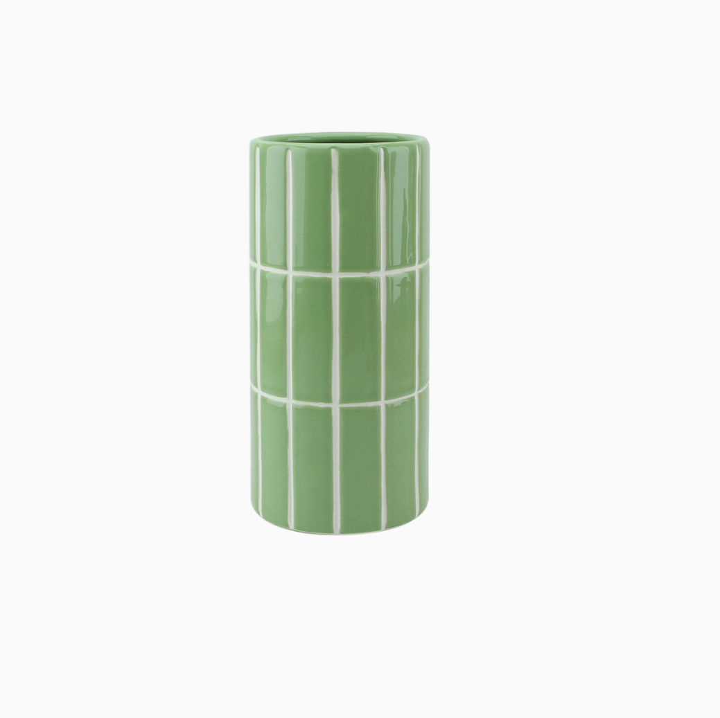 Vase carrelage matcha