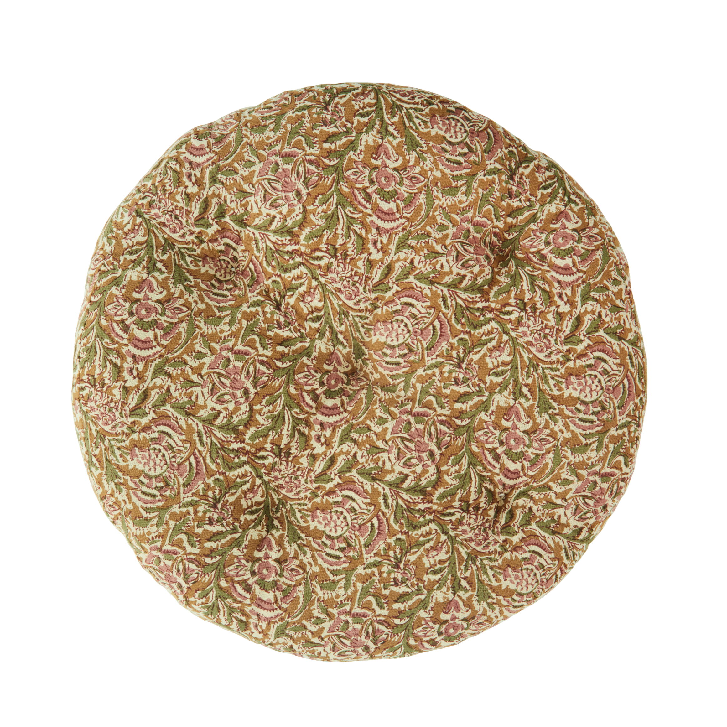 Coussin de chaise rond fleuri rose MADAM STOLTZ