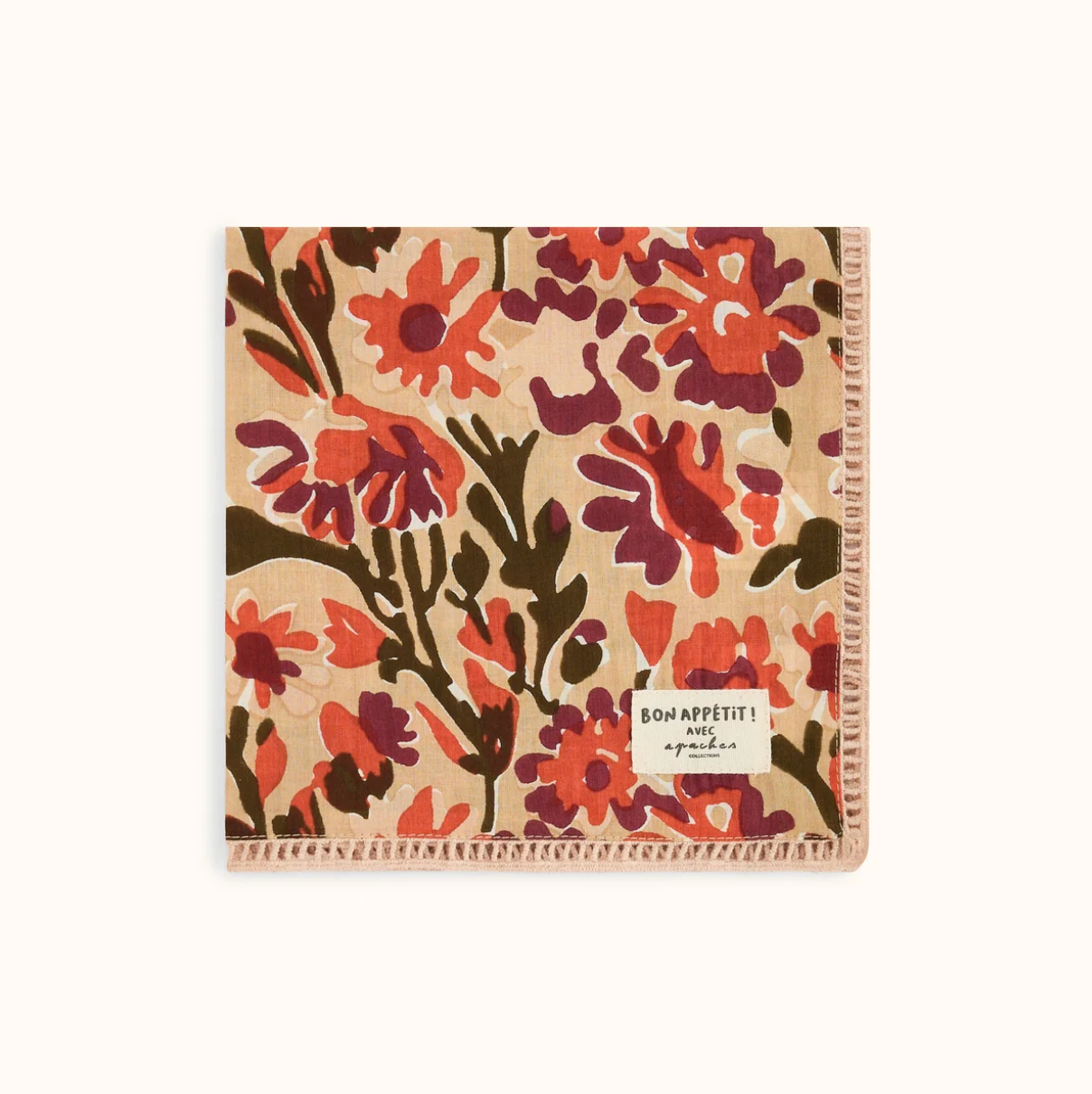 Serviette de table 40x40 cm Anika Zelie Fossil APACHES COLLECTIONS