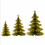 Miniature : Lot de 3 sapins en papier doré