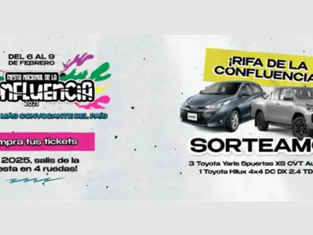 Sortean tres automóviles y una camioneta en la Fiesta de la Confluencia