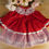 Thumbnail: Exquisite Baby Girl Red Ivory Lace Party Occasion Christmas Dress 3-6-12-18m