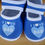 Thumbnail: Baby Boys I Love Mum/ I Love Dad Canvas Blue White Summer Pram Shoes 0-3m