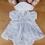 Thumbnail: Baby Girl White Embroidered 3 Piece Set Outfit Dress Hat Knickers 0-3-6-9m